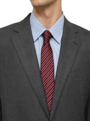 Хлопковый шелковый галстук Giorgio Armani