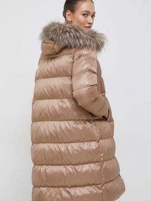 Geox kurtka damska kolor beżowy zimowa