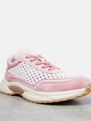 Szarvasbőr sneakers Valentino Garavani rózsaszín