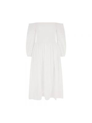 Sukienka midi bawełniana Guess biała