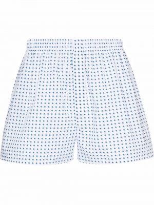 Flekket shorts Sunspel hvit