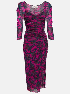 Midi šaty s potiskem Diane Von Furstenberg černé