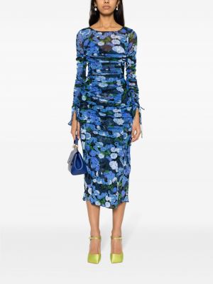 Sukienka midi Dvf Diane Von Furstenberg niebieska