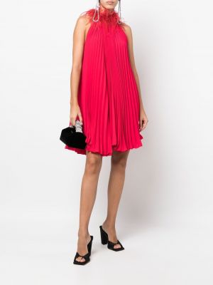 Sukienka mini plisowana Styland czerwona