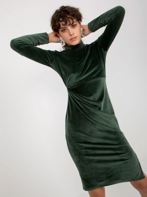 Veliūrinis suknele kokteiline su stovinčia apykakle Fashionhunters