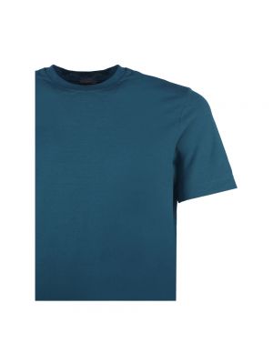 Koszulka bawełniana Zanone niebieska