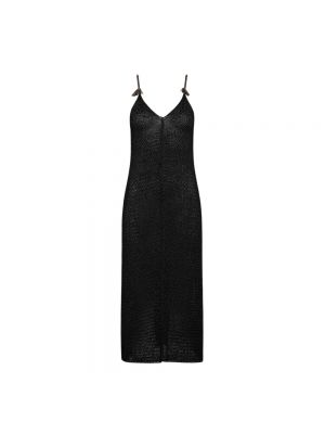Dzianinowa sukienka Seventy czarna