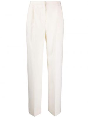 Pantaloni a vita alta Lardini bianco