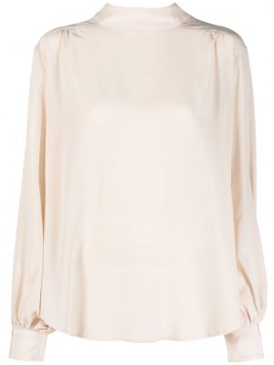 Копринена блуза с панделка Société Anonyme бяло
