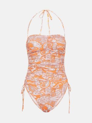 Raštuotas maudymosi kostiumėlis Melissa Odabash oranžinė