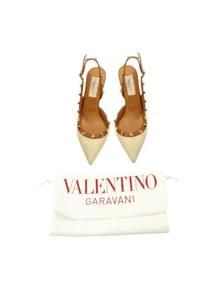 Czółenka na obcasie retro Valentino Vintage beżowa