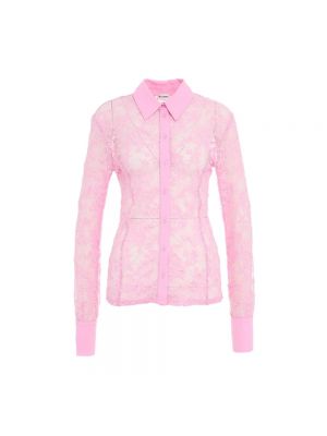 Bluse mit geknöpfter Blugirl pink
