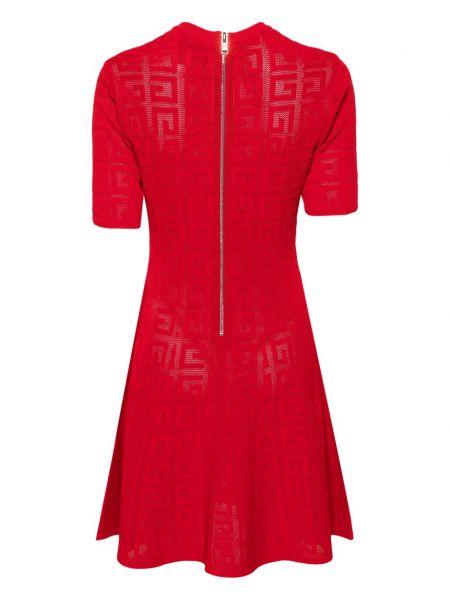 Žakárové pletené šaty Givenchy červené