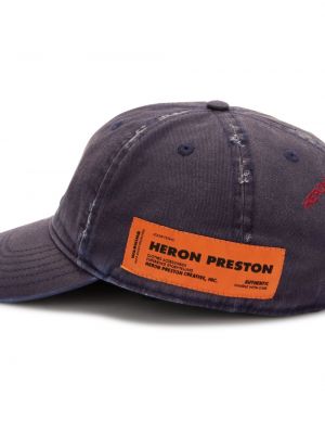 Distressed cap mit stickerei Heron Preston blau