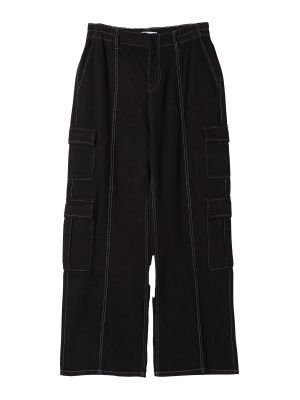 Pantaloni largi Bershka negru