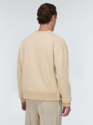 Kaschmir sweatshirt mit rundhalsausschnitt aus baumwoll Jil Sander weiß