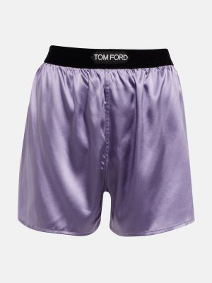 Атласные шорты Tom Ford фиолетовые
