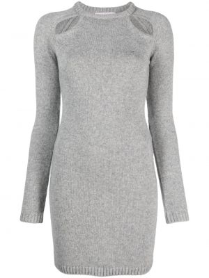 Pletené šaty Chiara Ferragni šedé