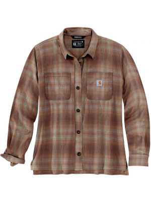 Фланелевая рубашка Carhartt коричневая