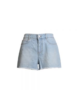 Jeans shorts mit fransen Stella Mccartney blau