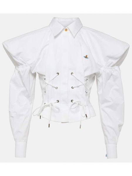 Βαμβακερό πουκάμισο Vivienne Westwood λευκό