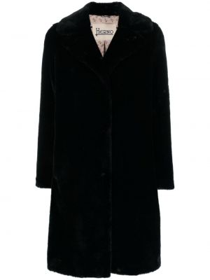 Manteau de fourrure Herno noir