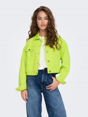 Неоновая куртка Only зеленая