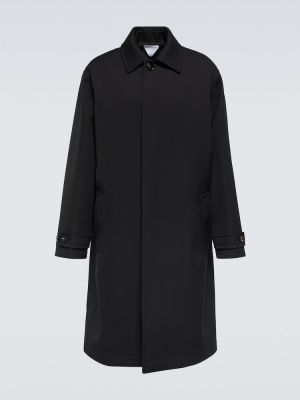 Vlnený kabát Bottega Veneta čierna