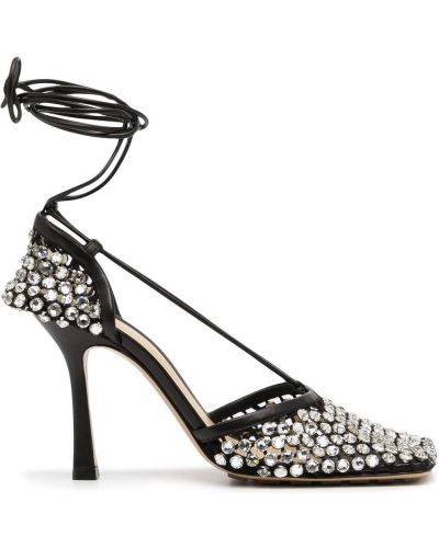Sandale mit kristallen Bottega Veneta schwarz