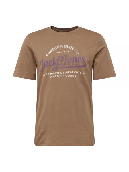 Marškinėliai Jack & Jones ruda
