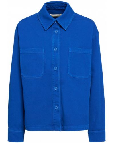 Bavlnená košeľa Weekend Max Mara modrá