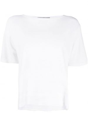 Тениска с лодка декольте D.exterior бяло