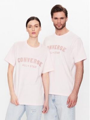 T-shirt à motif étoile Converse rose