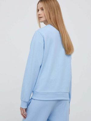 Pamučna hoodie s kapuljačom Lacoste plava