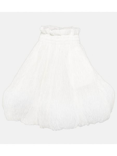 Midi φούστα με βολάν Noir Kei Ninomiya λευκό