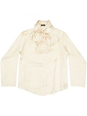 Блуза с качулка Balenciaga бяло