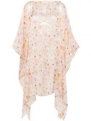 Φλοράλ φόρεμα με σχέδιο Faliero Sarti ροζ