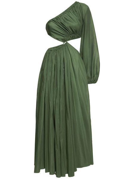 Rochie lunga asimetrică Matteau verde