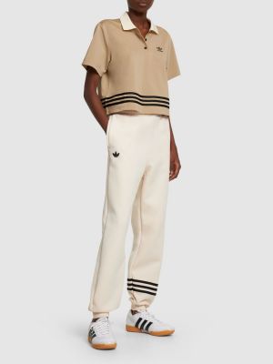 Pantalon de joggings en coton Adidas Originals beige