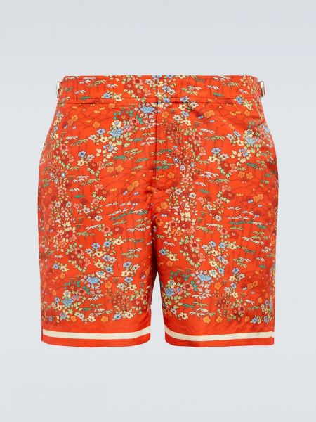 Kratke hlače s cvetličnim vzorcem Orlebar Brown rjava