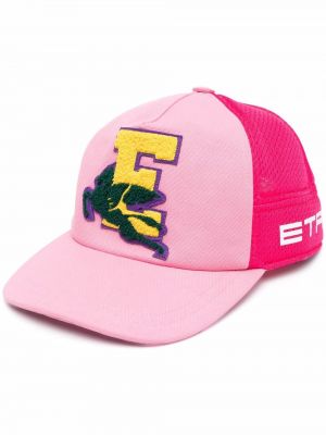 Bomull brodert cap Etro rosa