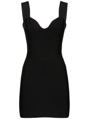 Mini šaty Hervé Léger černé