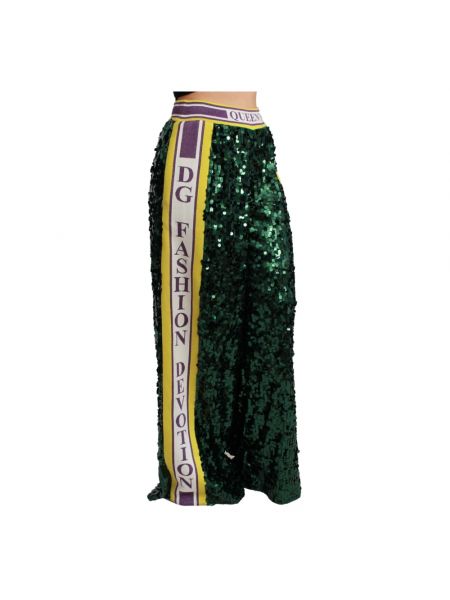 Pantalones con lentejuelas de seda Dolce & Gabbana