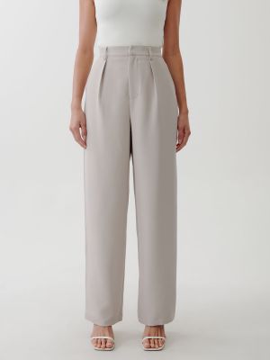 Pantaloni plissettati Tussah grigio