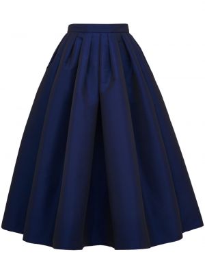 Plisovaná midi sukňa Alexander Mcqueen modrá