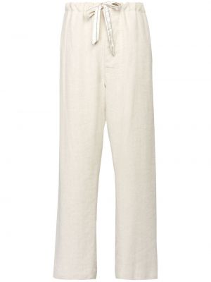 Pantaloni cu croială lejeră Maison Margiela alb