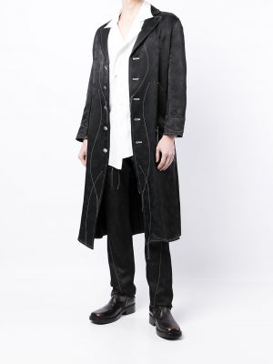 Žakárový kabát Sulvam černý