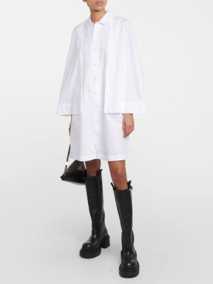 Βαμβακερή φόρεμα Noir Kei Ninomiya λευκό