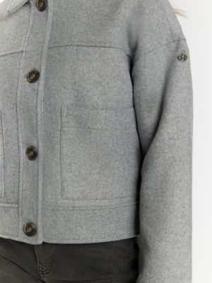 Prijelazna jakna s melange uzorkom Dreimaster Vintage siva