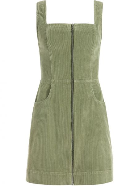 Платье мини вельветовое Alice+olivia, зеленое